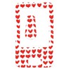 Pegatina Receptor y Sensor Dexcom G6 Corazones Rojos