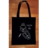 Bolso Tela Color Negro "EVERY DAY IS A FIGHT"