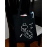 Bolso Tela Color Negro "EVERY DAY IS A FIGHT"