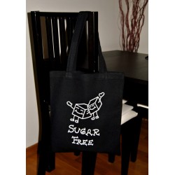 Bolso tela color negro "SUGAR FREE"