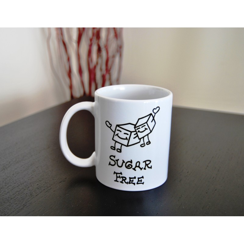 Taza blanca  "SUGAR FREE" 1