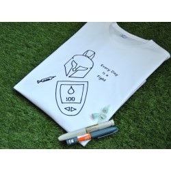 Camiseta blanca hombre "EVERYDAY IS A FIGHT"