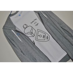 Camiseta blanca hombre "EVERYDAY IS A FIGHT"