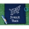 Camiseta negra mujer "SUGAR FREE"