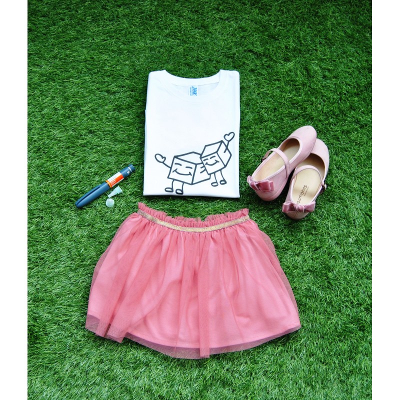 Camiseta blanca niñ@ "SUGAR FREE"