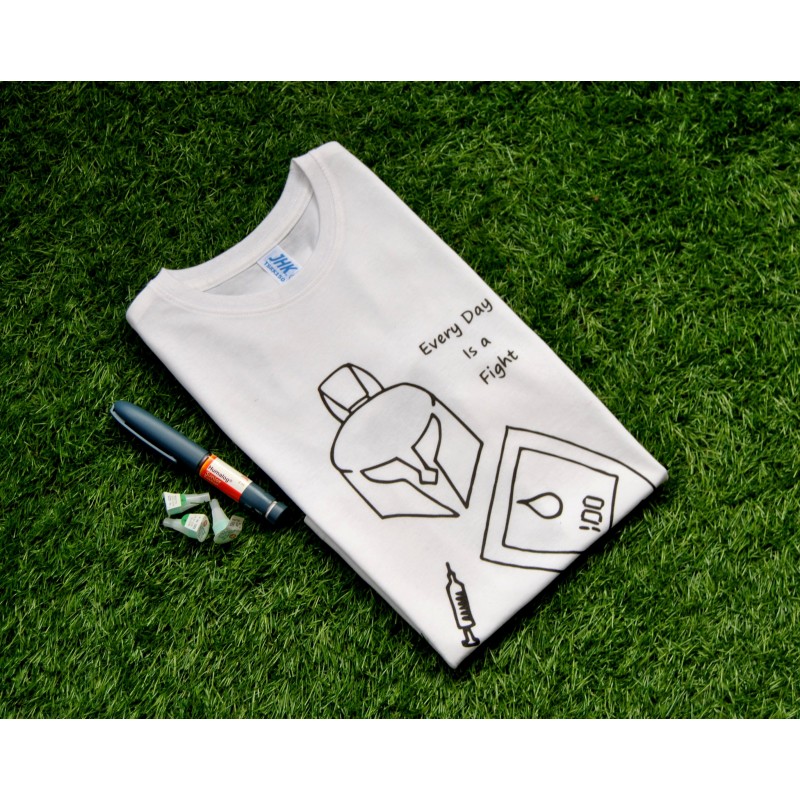 Camiseta blanca niñ@ "EVERYDAY IS A FIGHT"