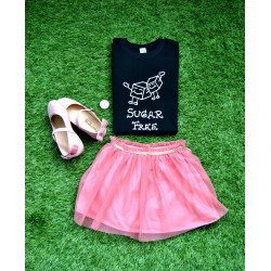 Camiseta negra niñ@ "SUGAR...