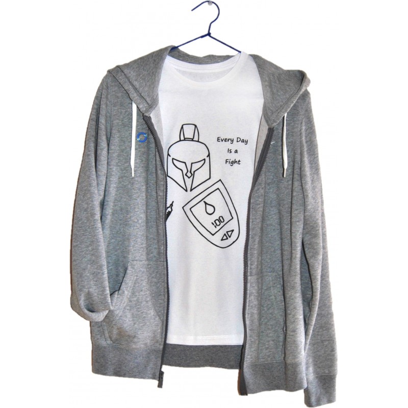 Camiseta blanca hombre "EVERYDAY IS A FIGHT"