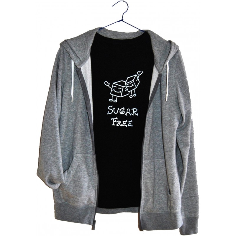Camiseta negra mujer "SUGAR FREE"