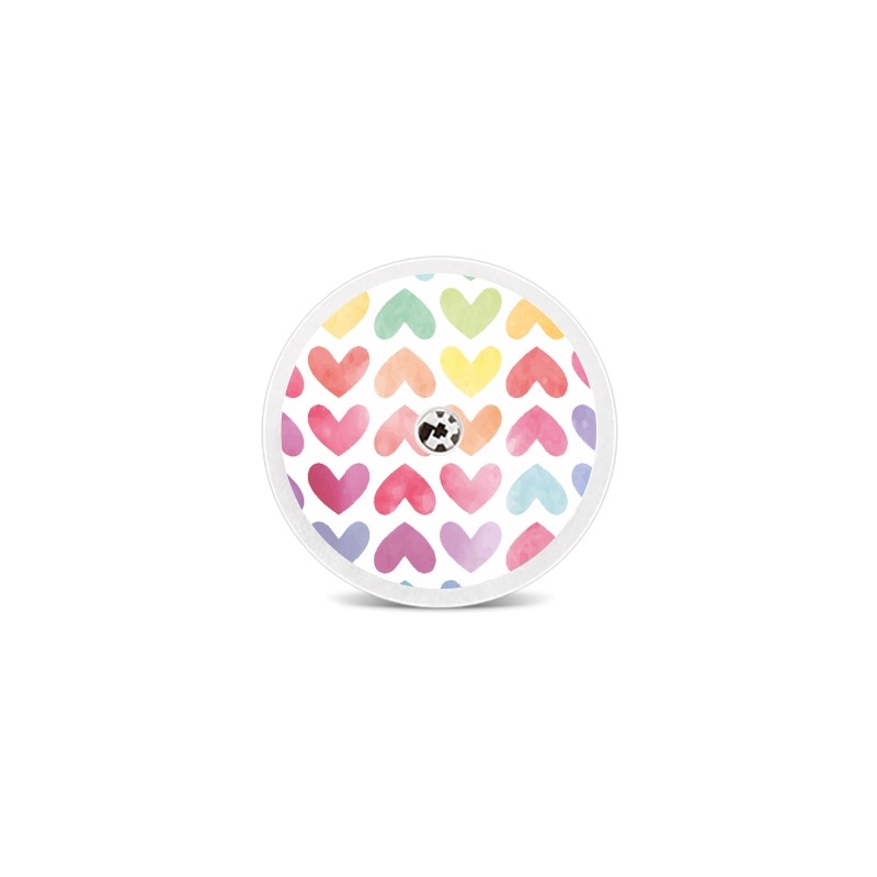 Pegatina Sensor FreeStyle Corazones Colores