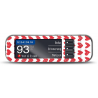 Pegatina Glucometro Contour Next Bayer Corazones Rojos