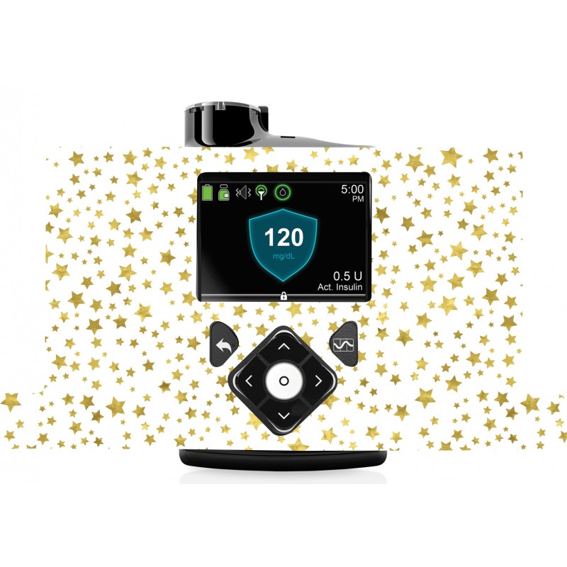Pegatina Bomba Medtronic 640g-670g Completa Estrellas