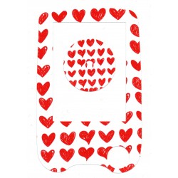 Pegatina Receptor y Sensor FreeStyle Corazones Rojos