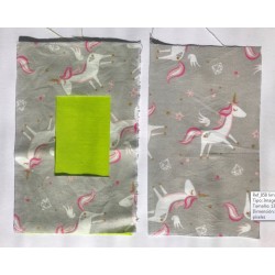 Riñonera para Bomba de Insulina Unicornios Gris (Ref. 858)