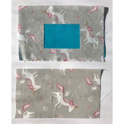 Riñonera para Bomba de Insulina Unicornios Gris (Ref. 858)