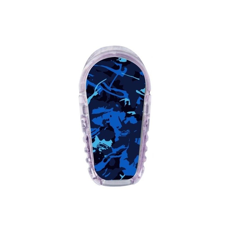 Pegatina Sensor Dexcom G6 Camuflaje Azul